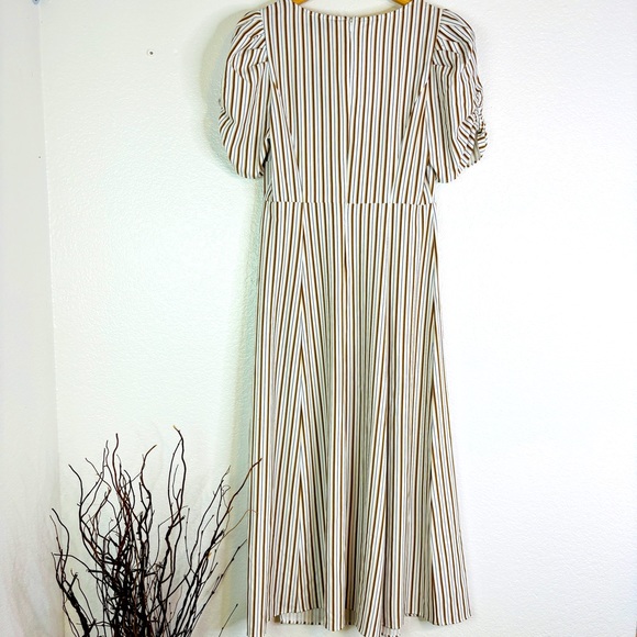 NWT Danielle Bernstein Striped Midi Dress - Picture 4 of 7